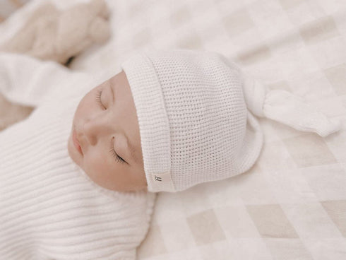 luna-luca-knotted-hat-white Luna and Luca Newborn Baby Clothes